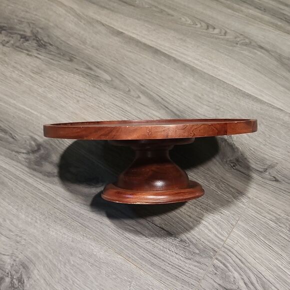 Threshold Arjun Wood Cake Stand From India - Picture 1 of 7